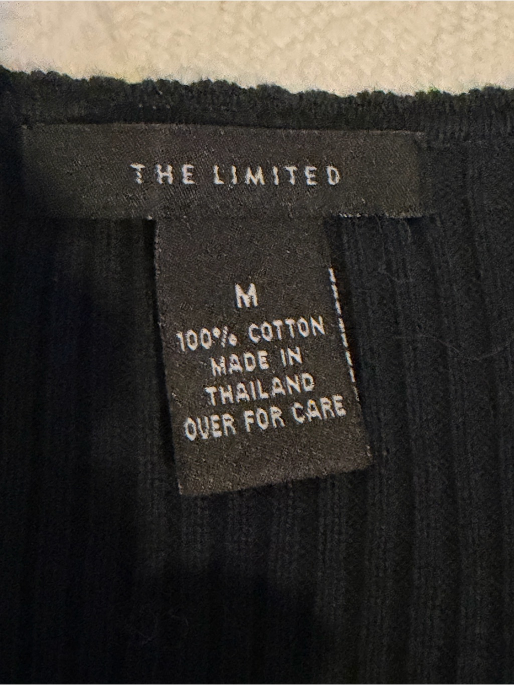 The Limited Black Ribbed Wrap Sweater — image 7 of 7